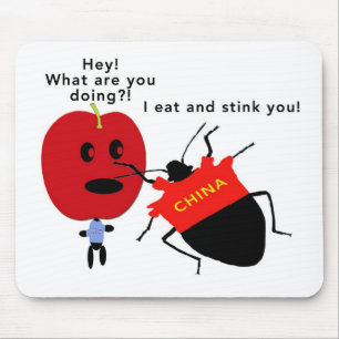 Stink Bug Apple Mouse Pad