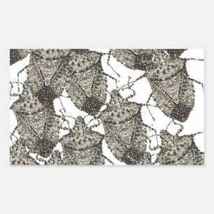 Stink Bugs bedazzled Rectangular Sticker