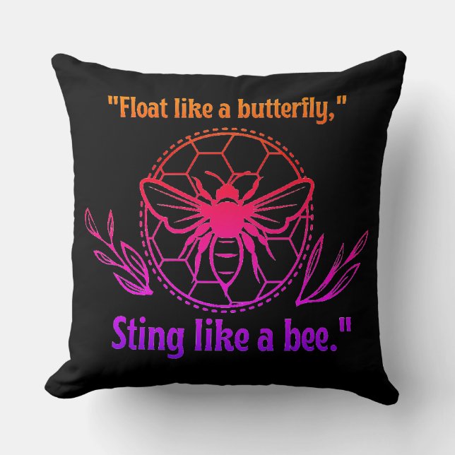 STINK LIKE A BEE QUOTE CUSHION (Front)