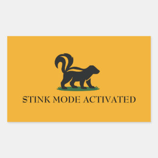 Stink Mode Activated Rectangular Sticker