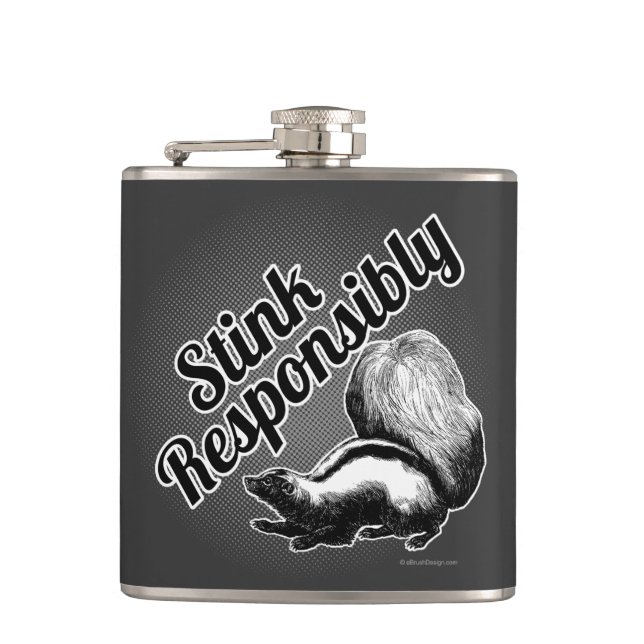 Stink Responsibly Hip Flask (Front)