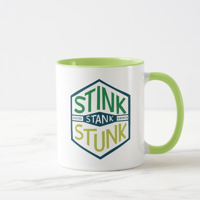 Stink Stank Stunk Badge Mug (Right)