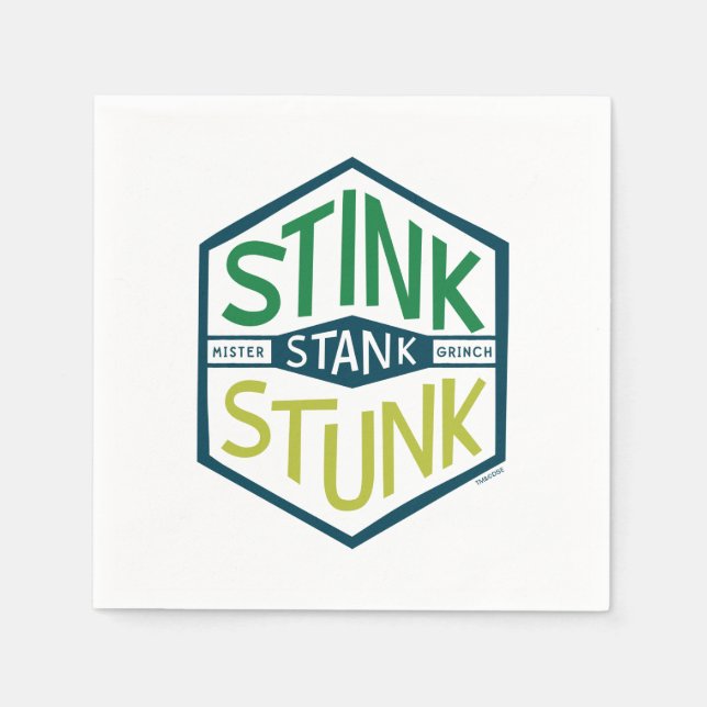 Stink Stank Stunk Badge Napkin (Front)