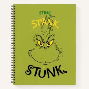 Stink Stank Stunk Mister Grinch Quote Notebook