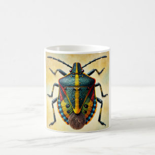 Stinkbug Dorsal View 100724IREF104 - Watercolor Coffee Mug