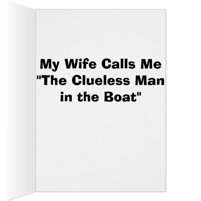 Stinkeye cards "clueless man" (Inside (Right))