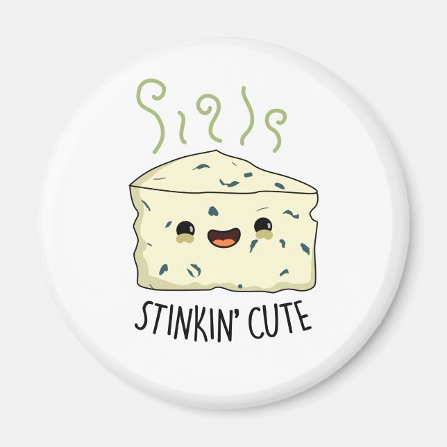 Stinkin Cute Funny Cheese Pun  Magnet (Front)