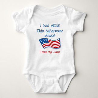 stinky-deployment baby bodysuit
