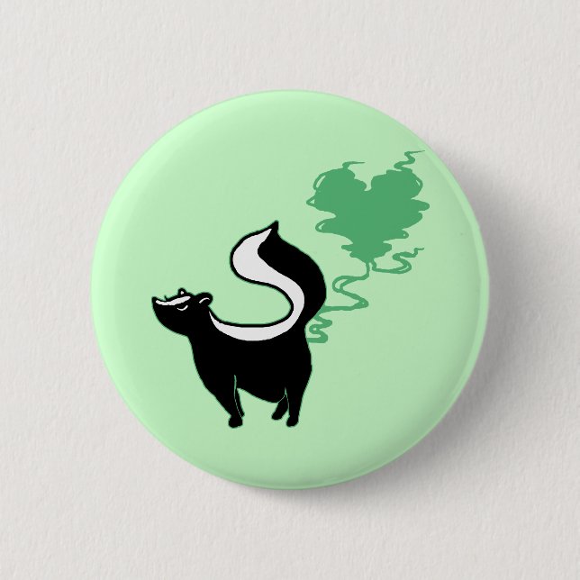 Stinky Love Skunk 6 Cm Round Badge (Front)
