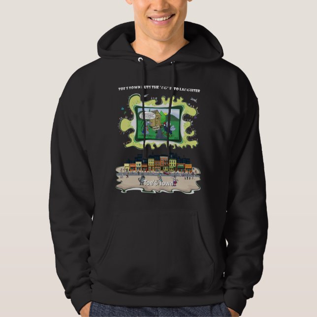Stinky Perspective | Absurd Situational Black Hoodie (Front)