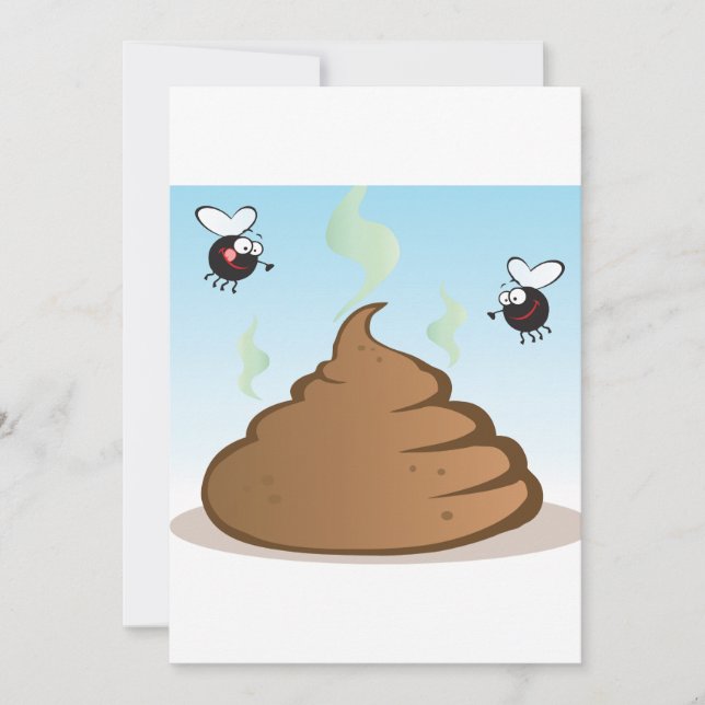 Stinky Pile Of Poop Invitation (Front)