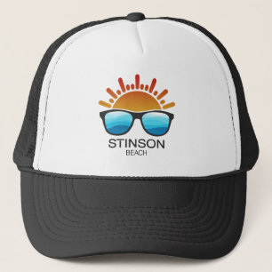 Stinson Beach California Sunglasses Trucker Hat