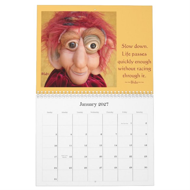 Stir Crazies 2012 Calendar with advice (Jan 2027)