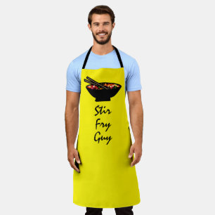 Stir Fry Guy Wok with Colourful Veggies Man's  Apron