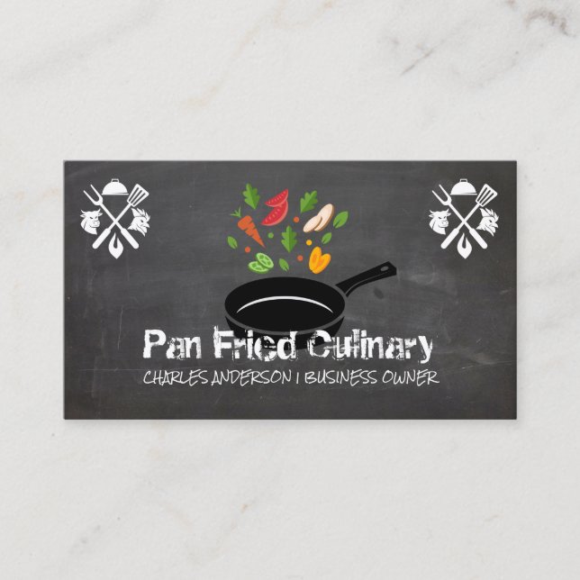 Stir Fry Pan | Culinary | Chef Business Card (Front)