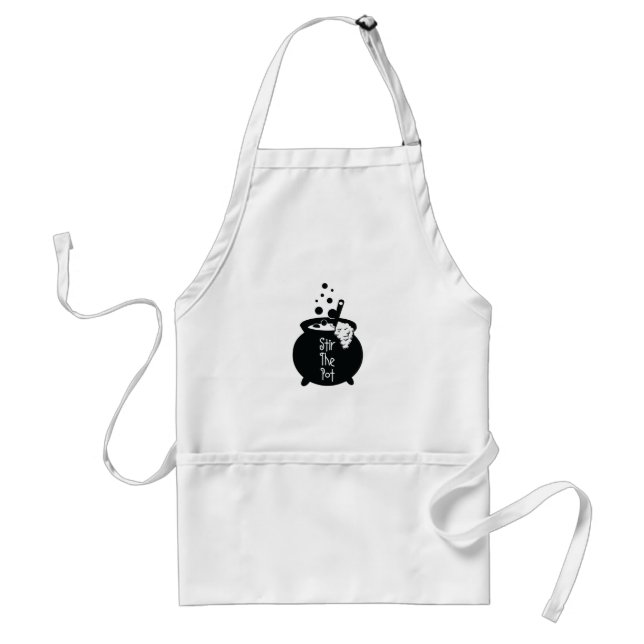 Stir The Pot – Witch Cauldron Standard Apron (Front)