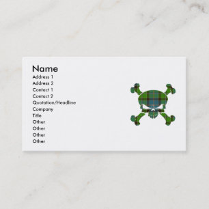 Stirling Tartan Skull No Banner Business Card