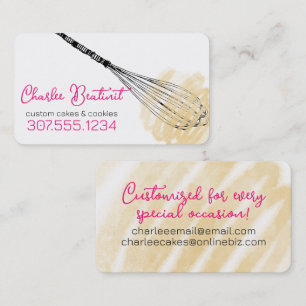 Stirring whisk baking bakery wedding cake cookies Business Card