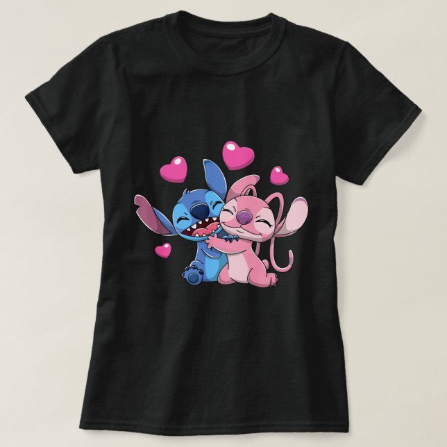Stitch &amp; Angel Valentines 1 T-Shirt (Design Front)