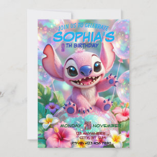 Stitch Birthday Invitation Template
