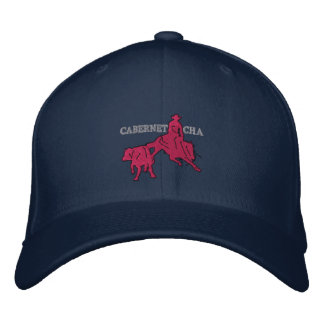 Stitch Cabernet CHA Bleu Marine Casquette Rose Embroidered Hat