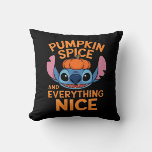 Stitch Halloween Pumpkin Spice And Everything Nice Cushion