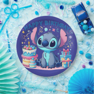 Stitch Party Paper Plate