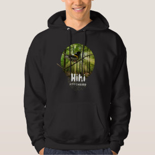 Stitchbird - endangered nz hihi bird black  hoodie