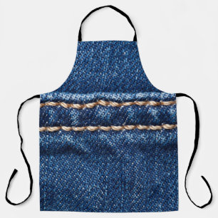 Stitched denim: closeup jeans texture. apron