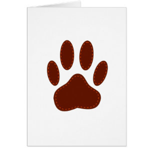Stitched Felt Dog Paw Print