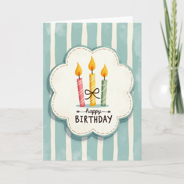 Stitched Frame Birthday Card (Front)