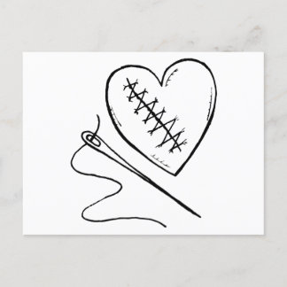 Stitched Heart Postcard