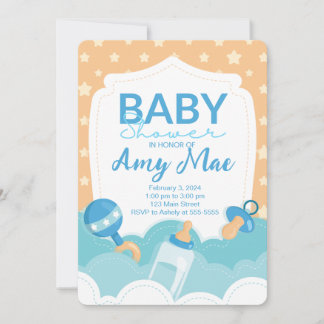 Stitched Love Baby Shower Invitation