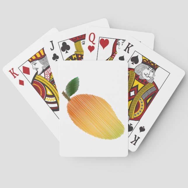 Stitched mango design playing cards (Back)