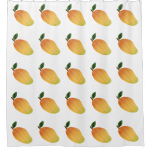 Stitched mango design shower curtain