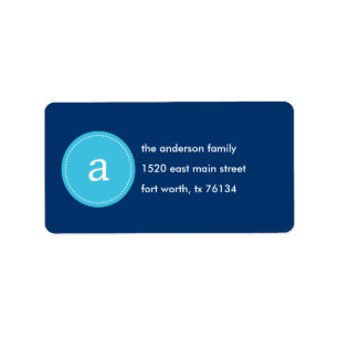 Stitched Monogram Address Label