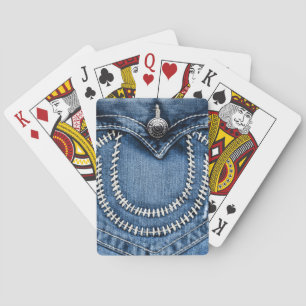 Stitches on Jeans Pocket Playing Cards