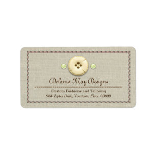 Stitching and Buttons Tailoring Seamstress Label