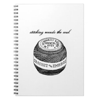 "Stitching Mends" notebook from Notforgotten Farm