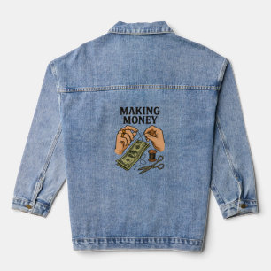 Stitching Money – Handmade Fortune Art Denim Jacket
