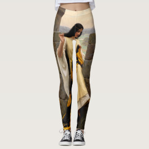 Stitching the Standard by Edmund Leighton Leggings
