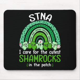 Stna Cutest Shamrocks Nurse St Patricks Day Women  Mouse Pad