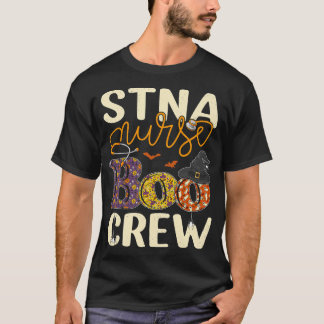 STNA Nurse Boo Crew Funny STNA Nurse Halloween Cos T-Shirt