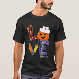 STNA Nurse Love Nurse Life Halloween Pumpkin Costu T-Shirt