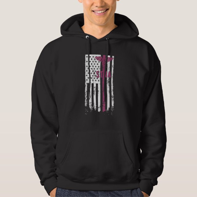 STNA US Flag State Tested Nursing Assistant 1 Hoodie (Front)
