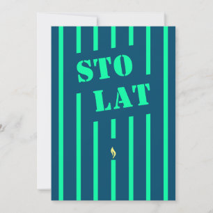 Sto lat polish birthday greeting card