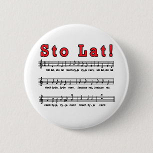 Sto Lat! Song 6 Cm Round Badge