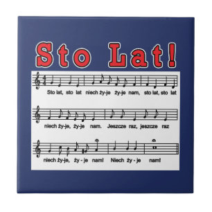 Sto Lat! Song Ceramic Tile