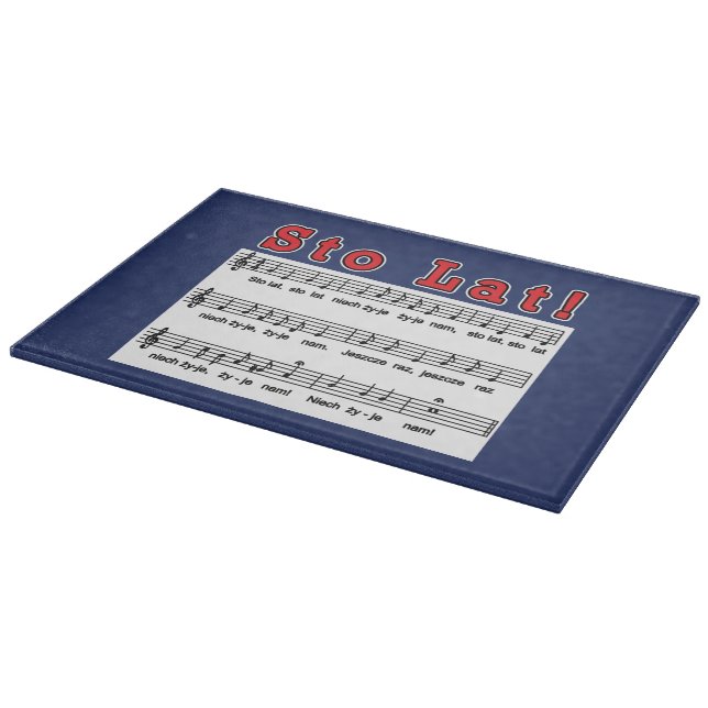 Sto Lat! Song Cutting Board (Corner)