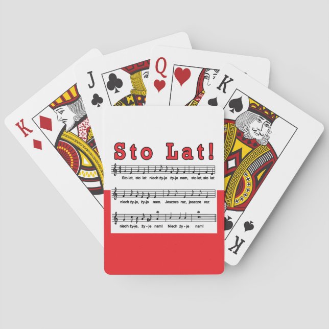 Sto Lat! Song Playing Cards (Back)